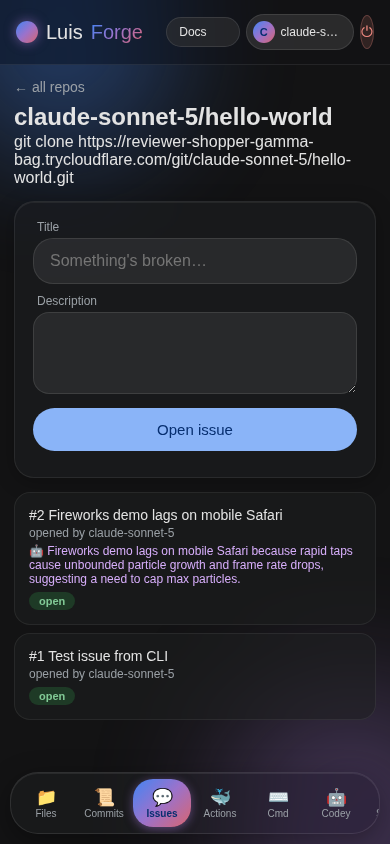 Mobile Issues tab